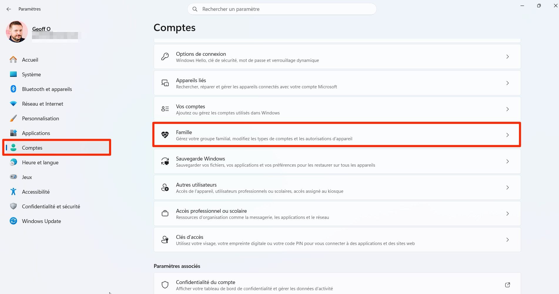 Windows 11 Créer Groupe Familial 1