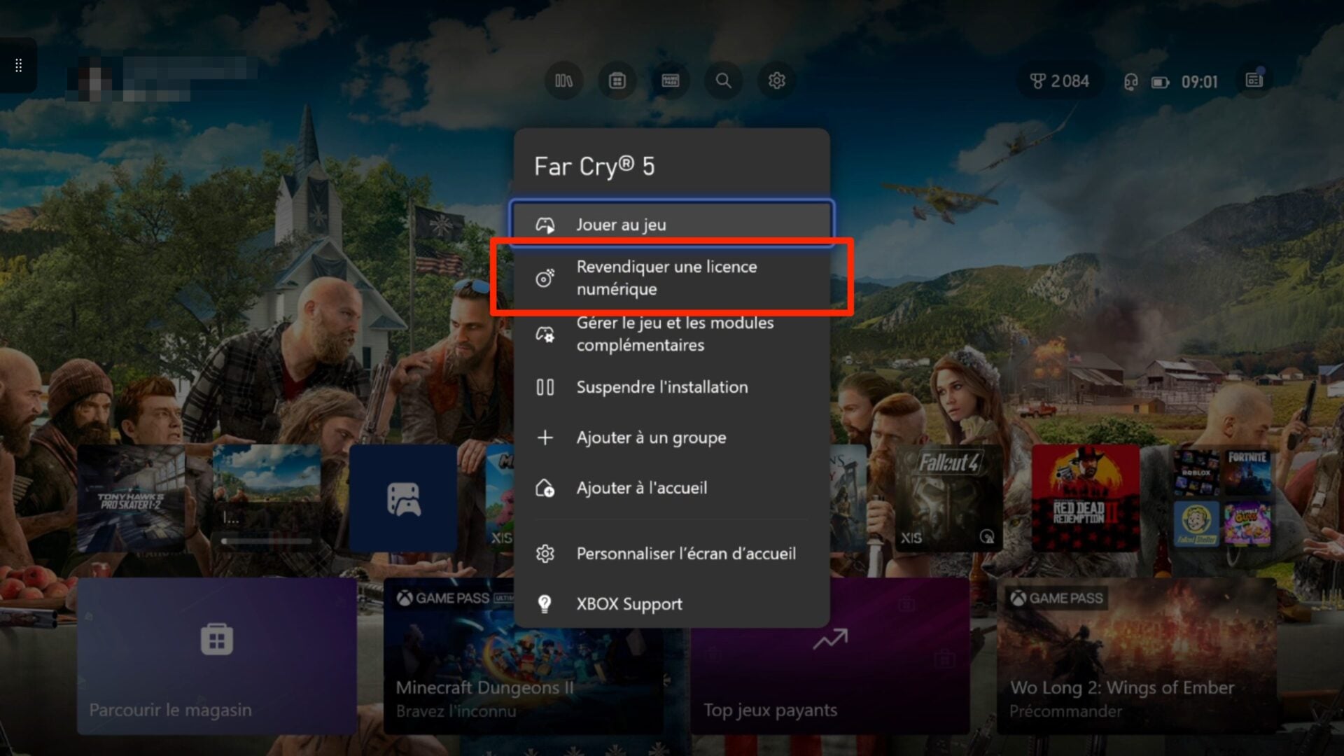 Xbox Réclamer Licence Numérique Jeux Disque 1