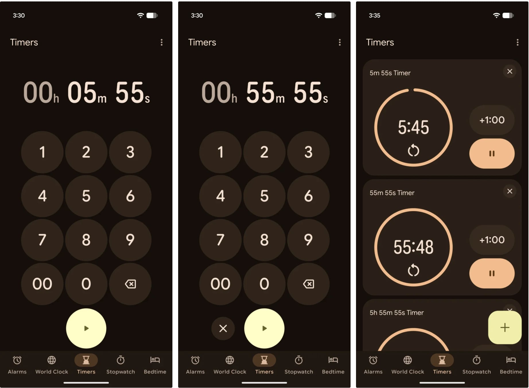 Ancienne Interface Google Horloge