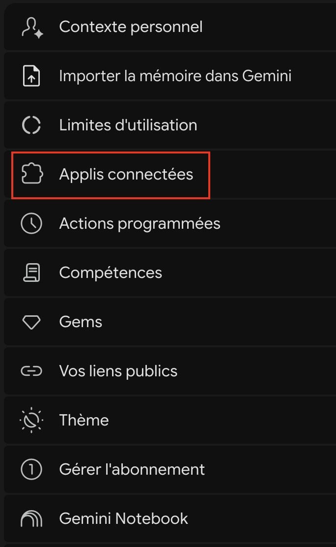 Gemini Applis Connectees