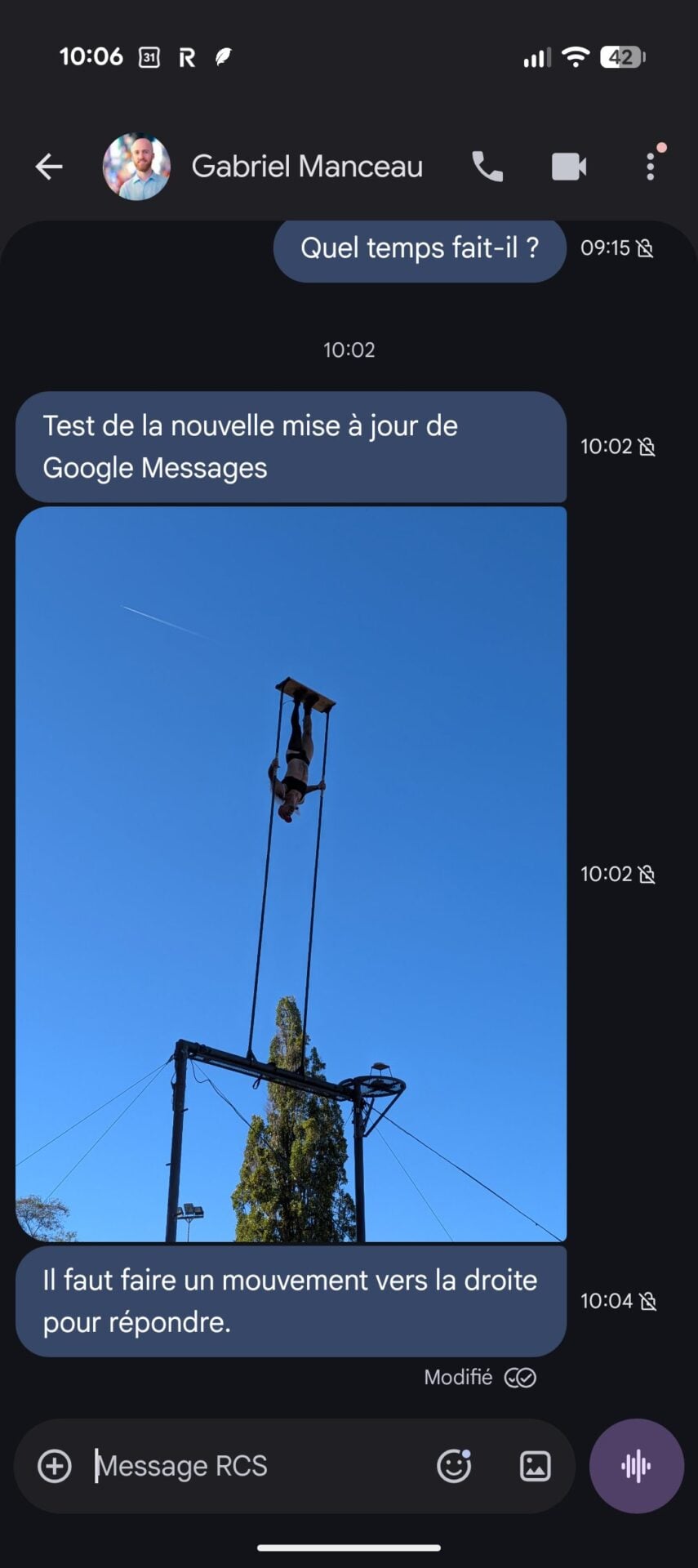 Google Messages Nouvel Horodateur