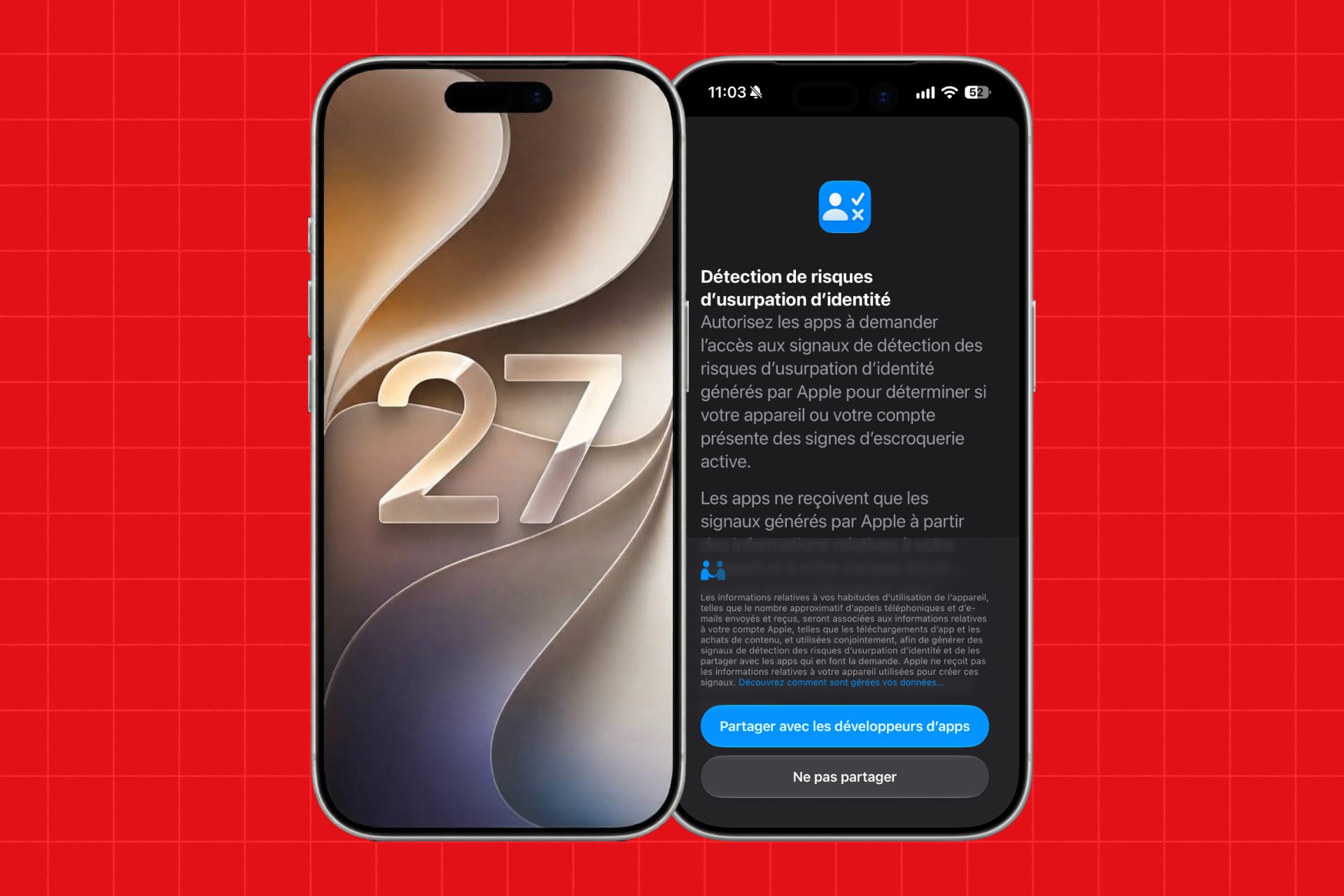 iOS 27 Détection Risques D'usurpation D'identité