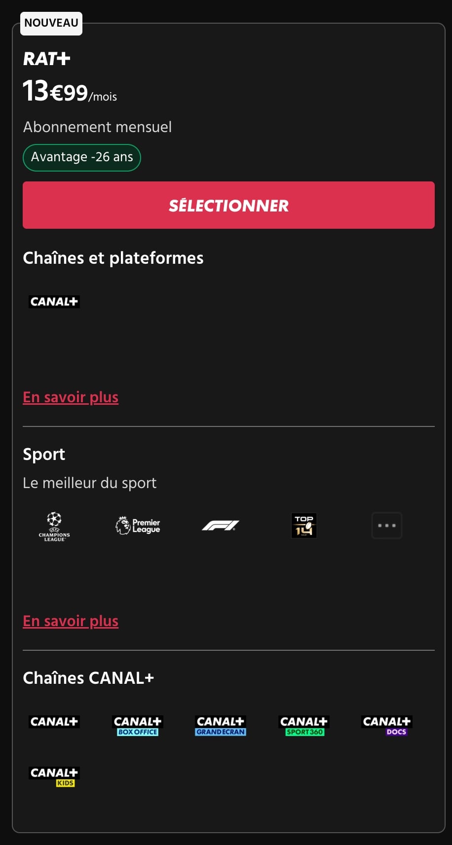 Nouvel Abonnement Rat Canal Plus