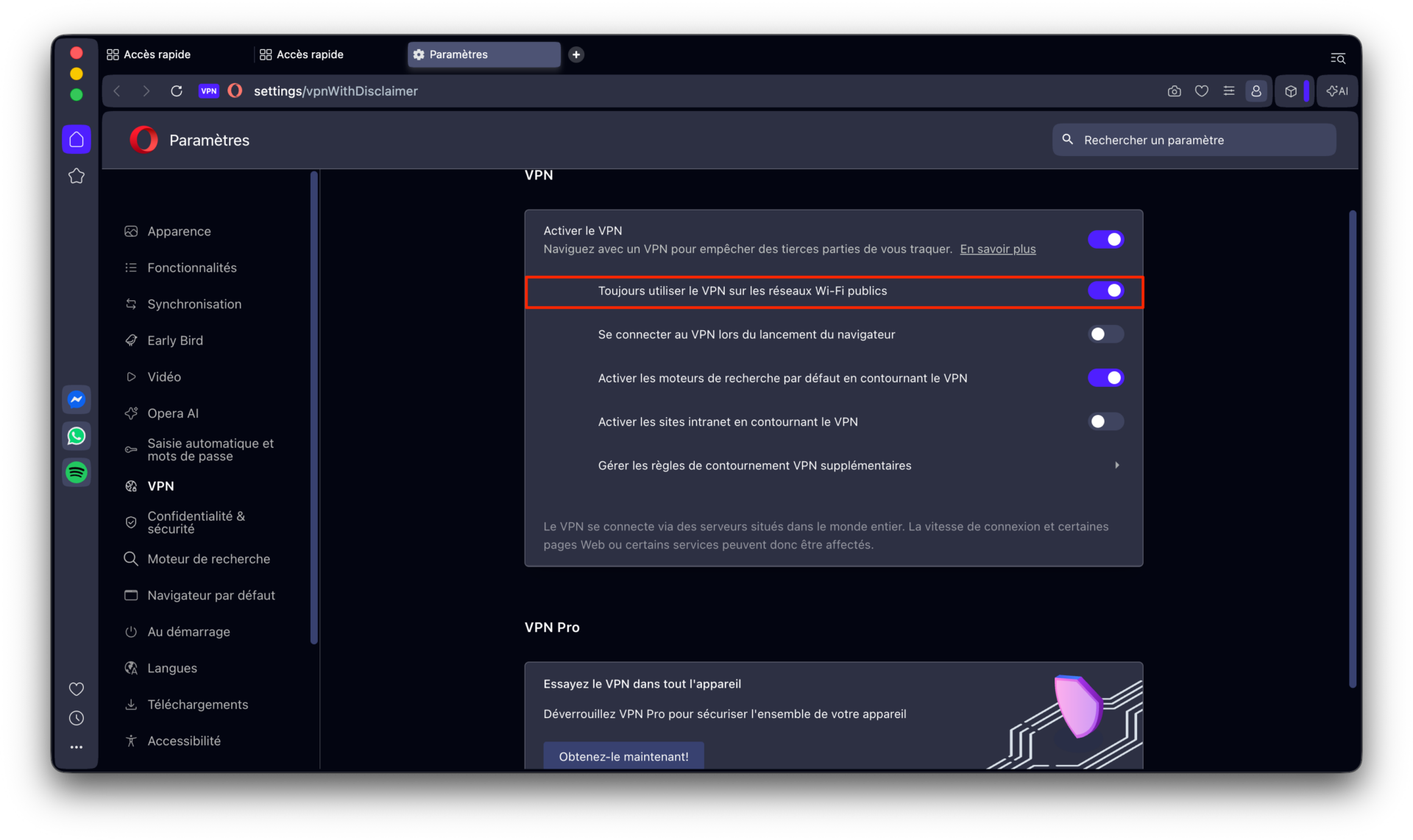 Opera Vpn Automatique Wi Fi Public