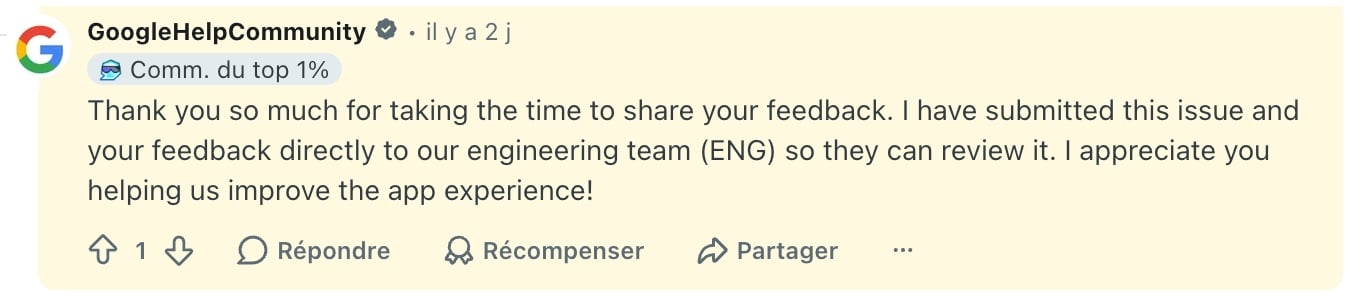 Probleme Google Messages Reponse Reddit