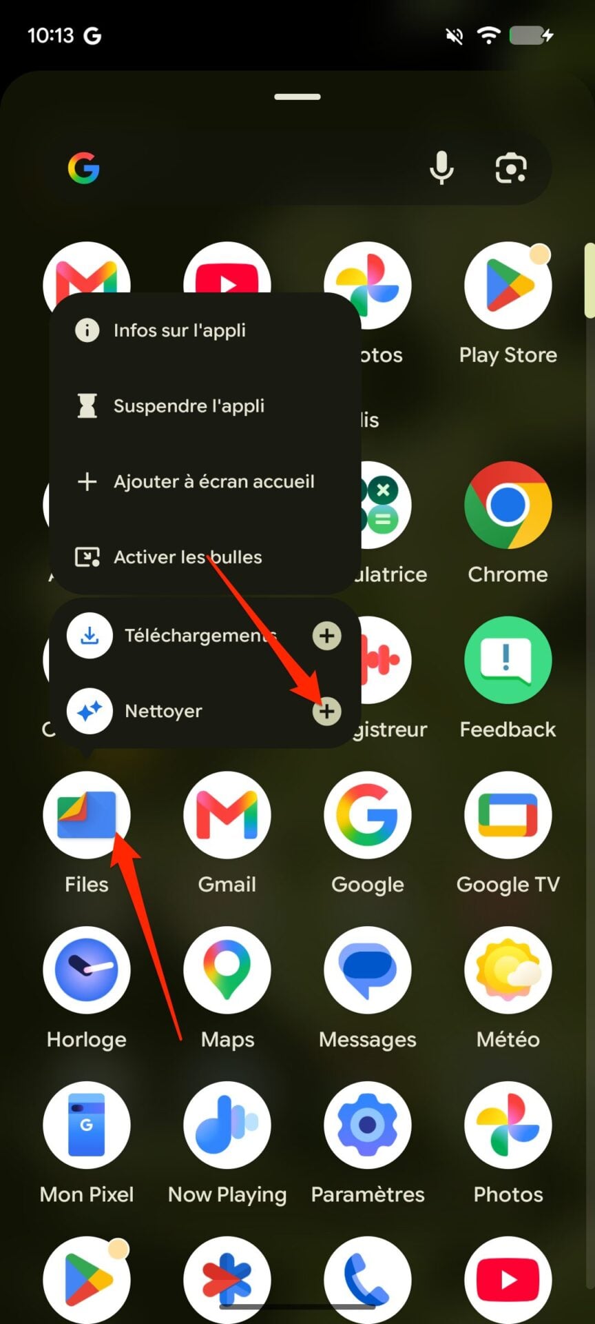 Android Raccourcis Téléchargements Files 1