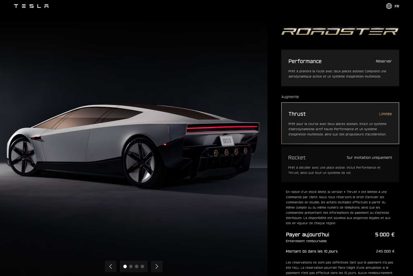 Reservez Votre Roadster Tesla