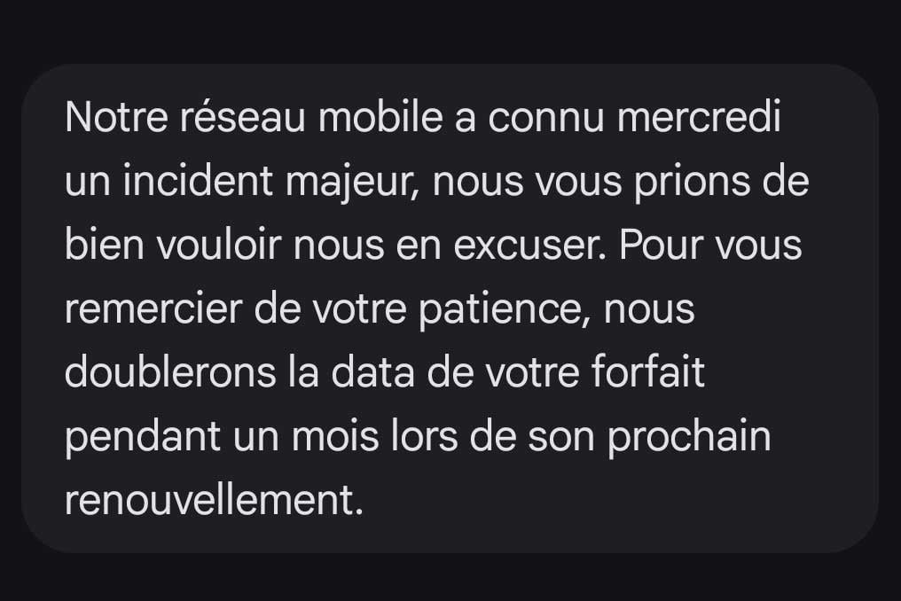 Sms Orange Data Panne