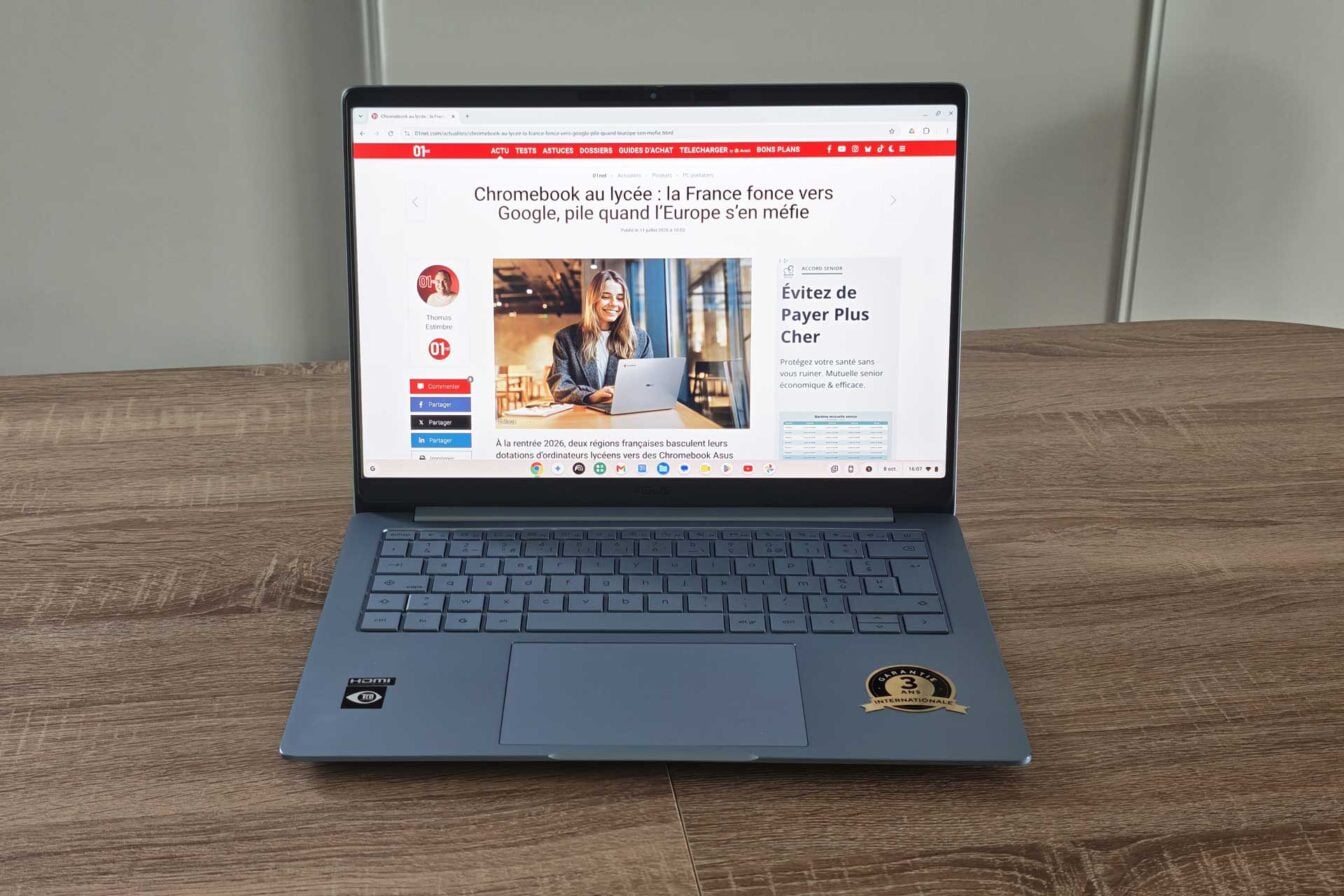 J’ai testé l’Asus Chromebook CM14 (CM1406) : que vaut le PC portable des lycéens ?
