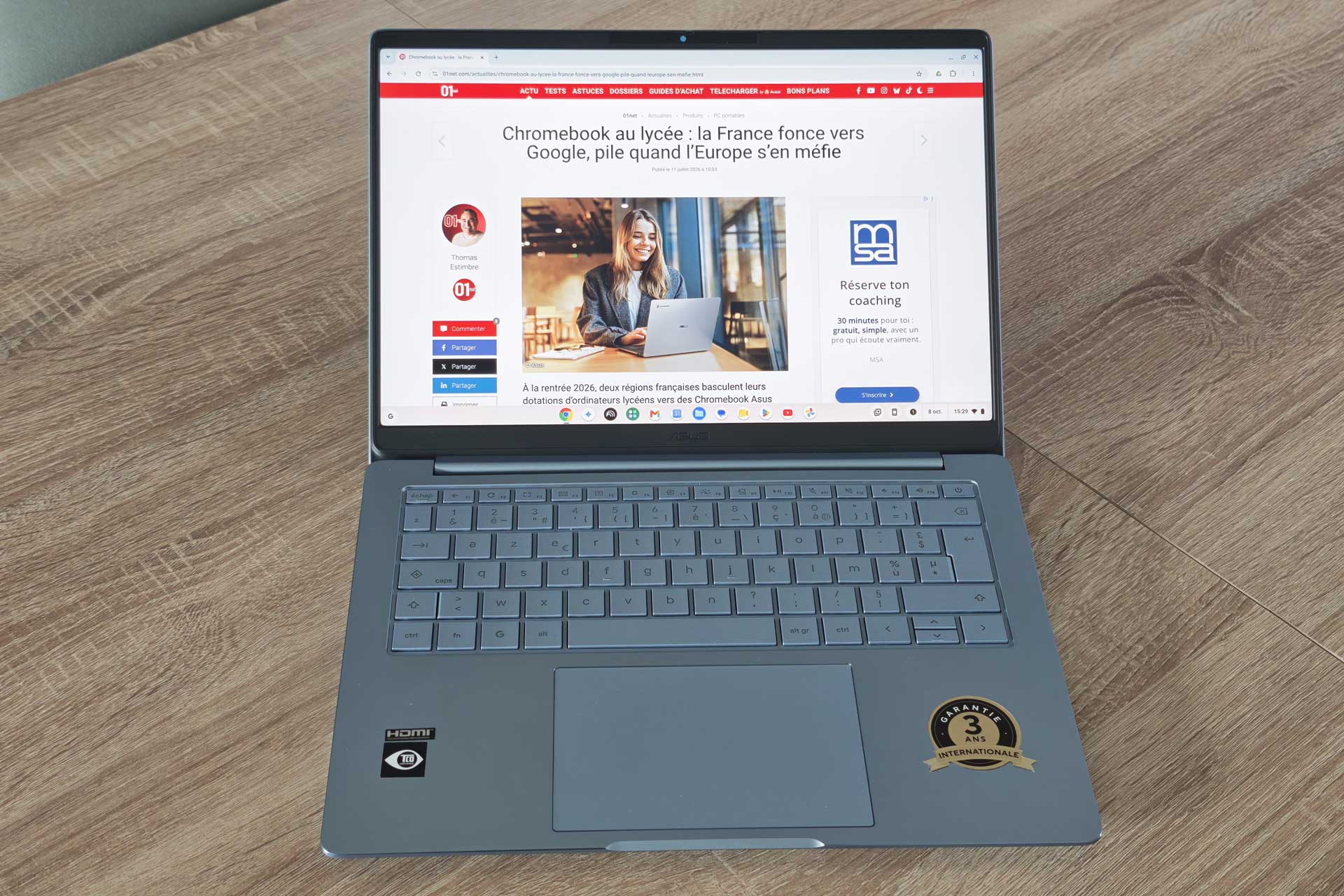 Test Asus Chromebook Cm14 Cm1406 Ecran 1