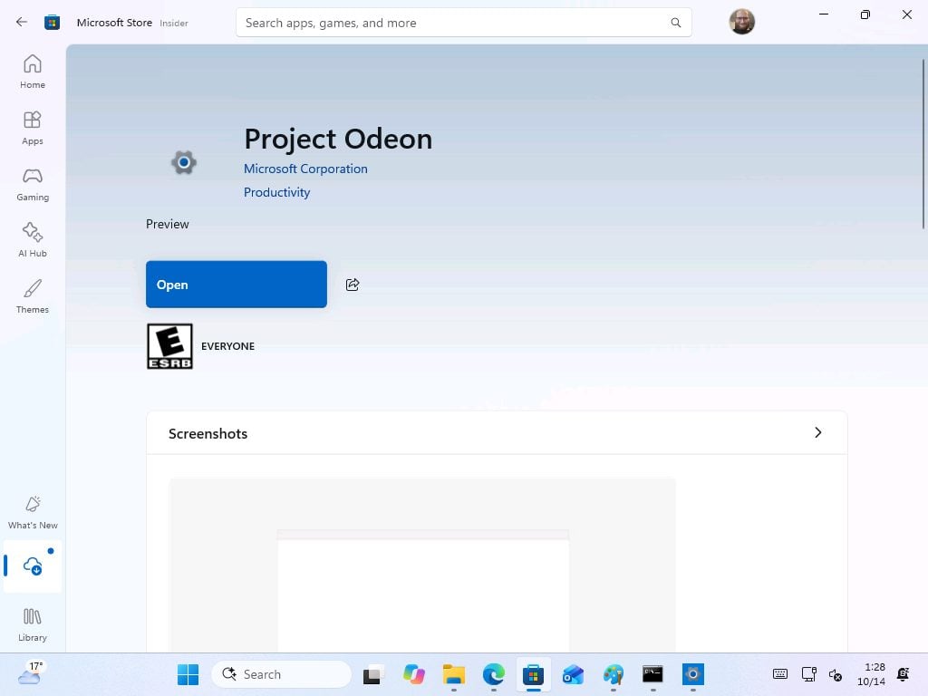 Windows 11 Microsoft Project Odeon 1