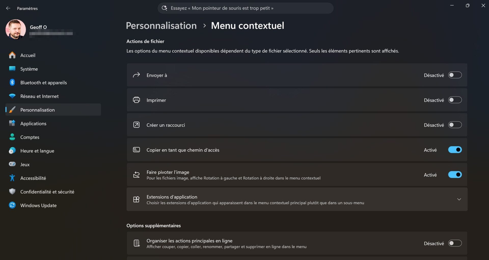 Windows 11 Menu Contextuel Clic Droit Personnalisable 2