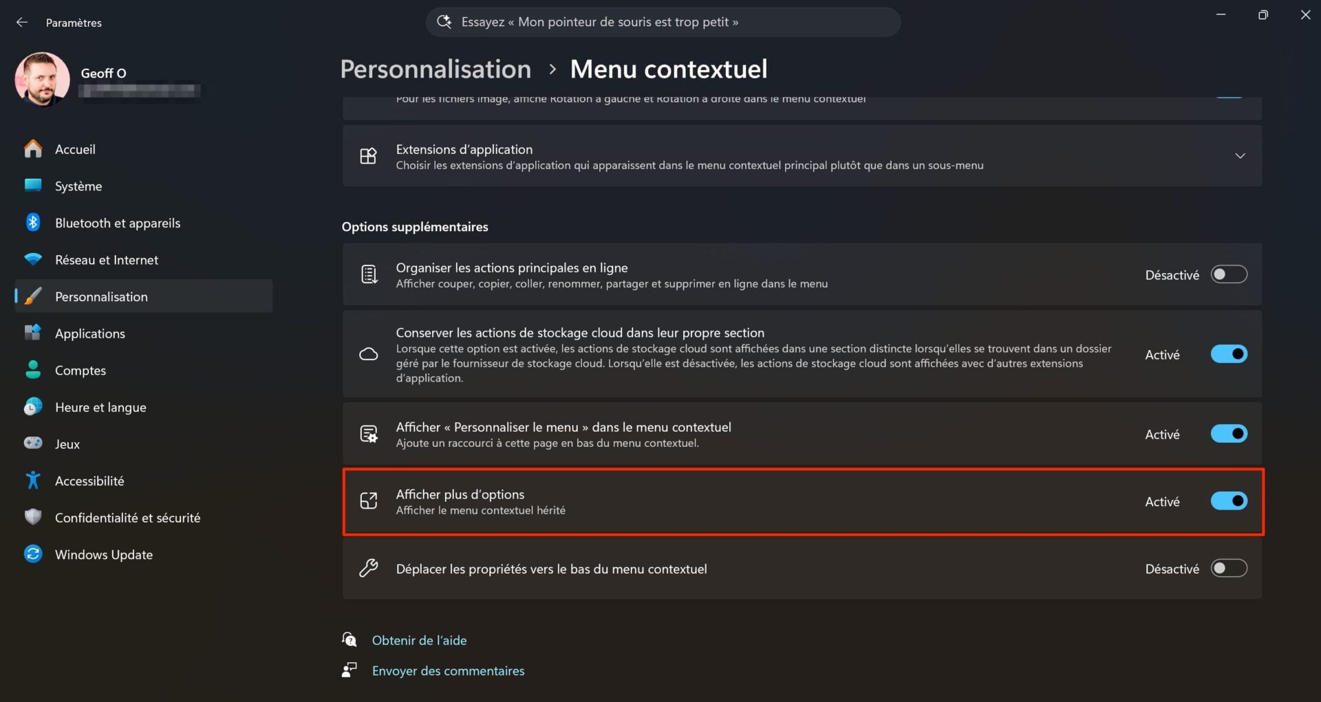 Windows 11 Menu Contextuel Clic Droit Personnalisable 5