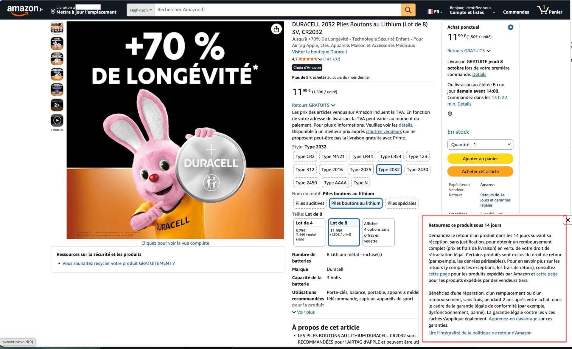 Amazon Retour 14 Jours