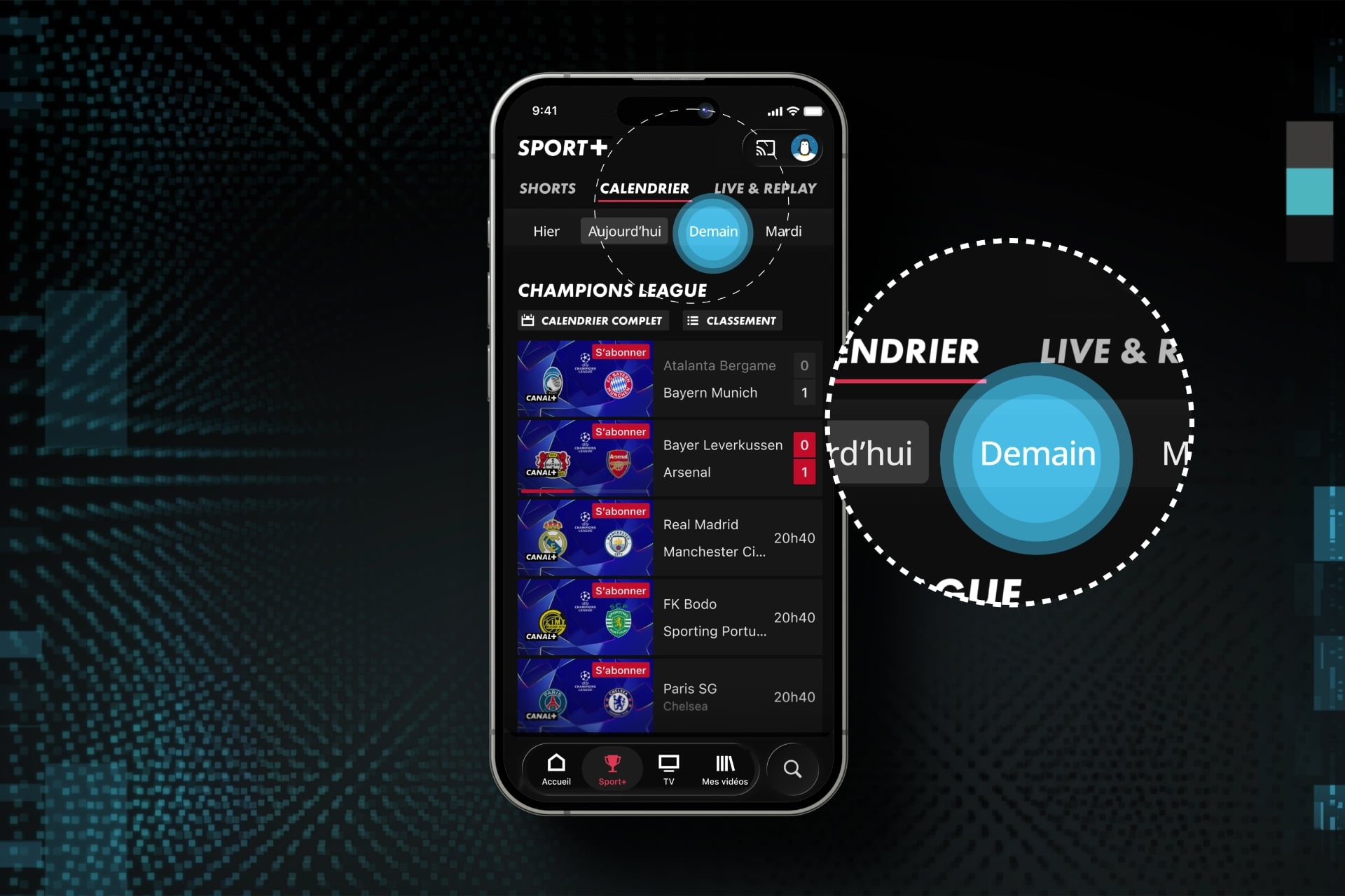 Application Sport Plus Calendrier