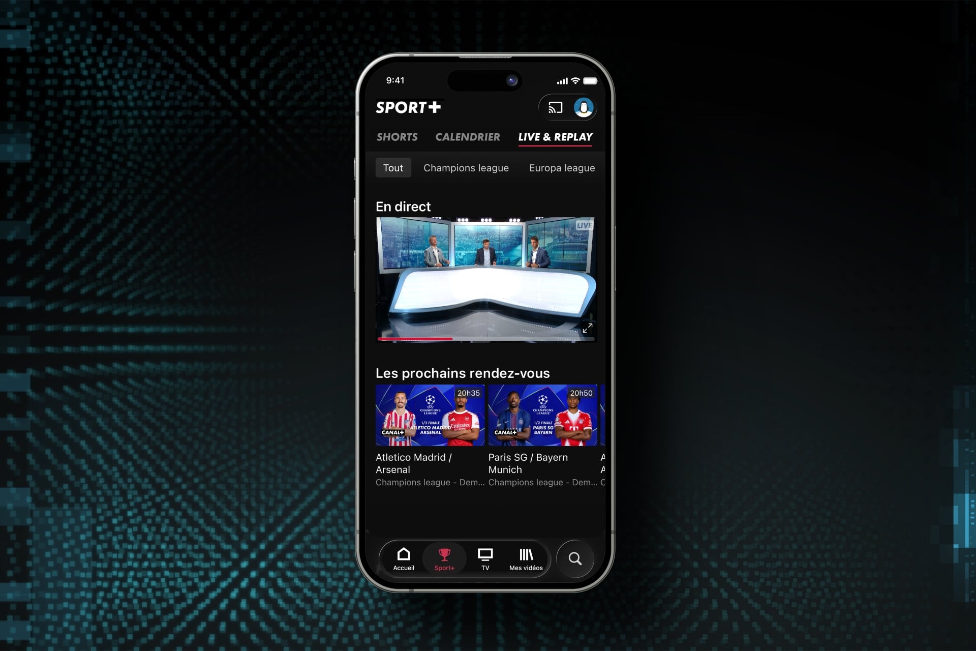 Application Sport Plus Replay