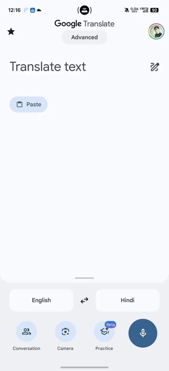 Google Traduction Android Ancien Design