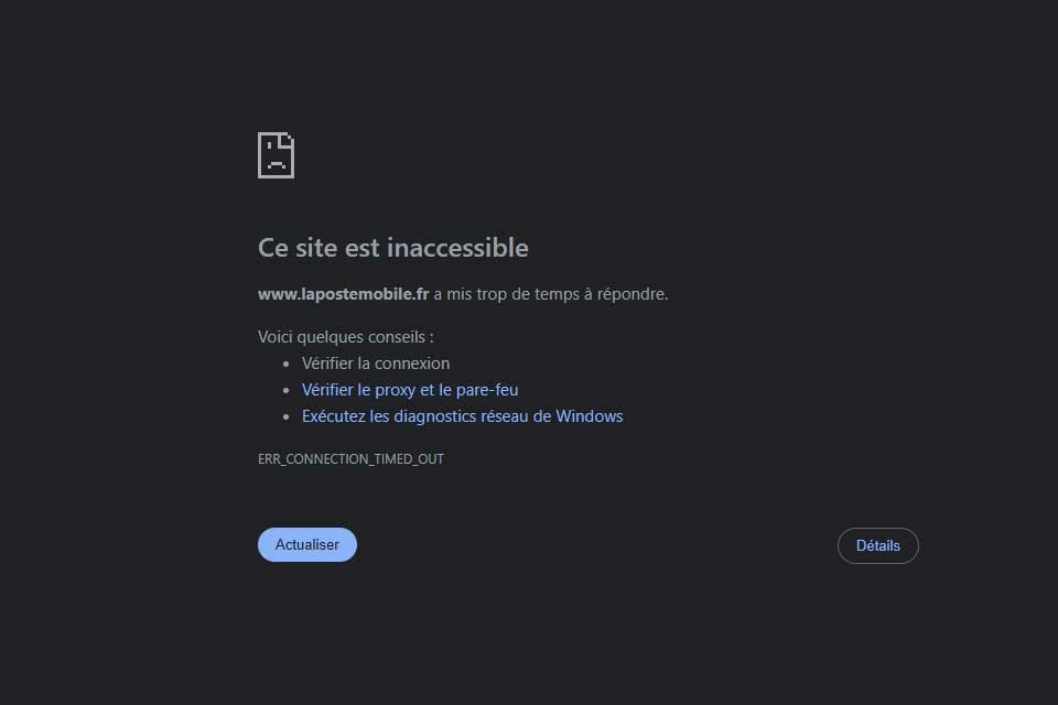La Poste Mobile Inacessible