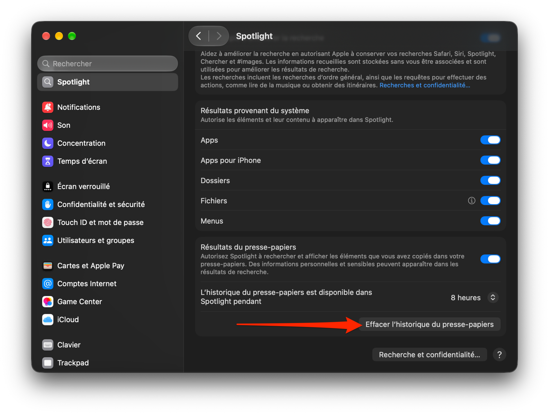 macOS Historique Presse Papiers 3