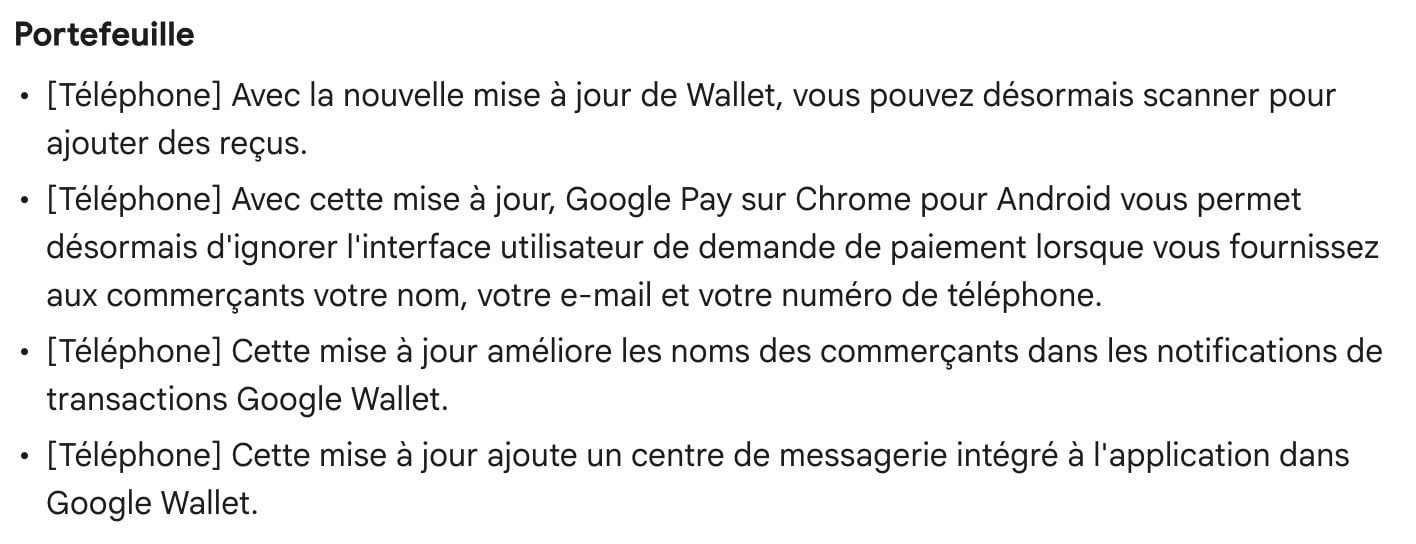 Mise A Jour Google Wallet