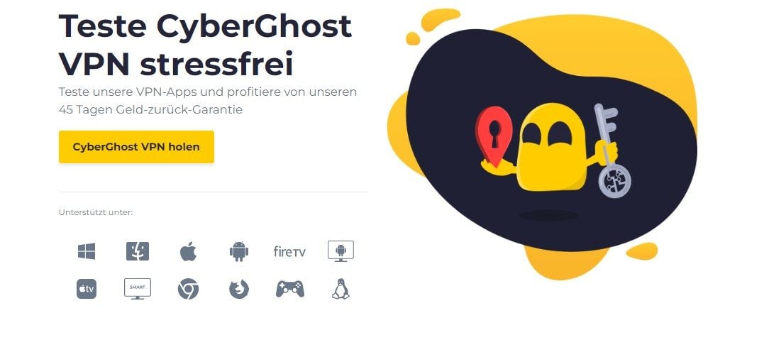 CyberGhost 45 Tage Test Probeabo Android
