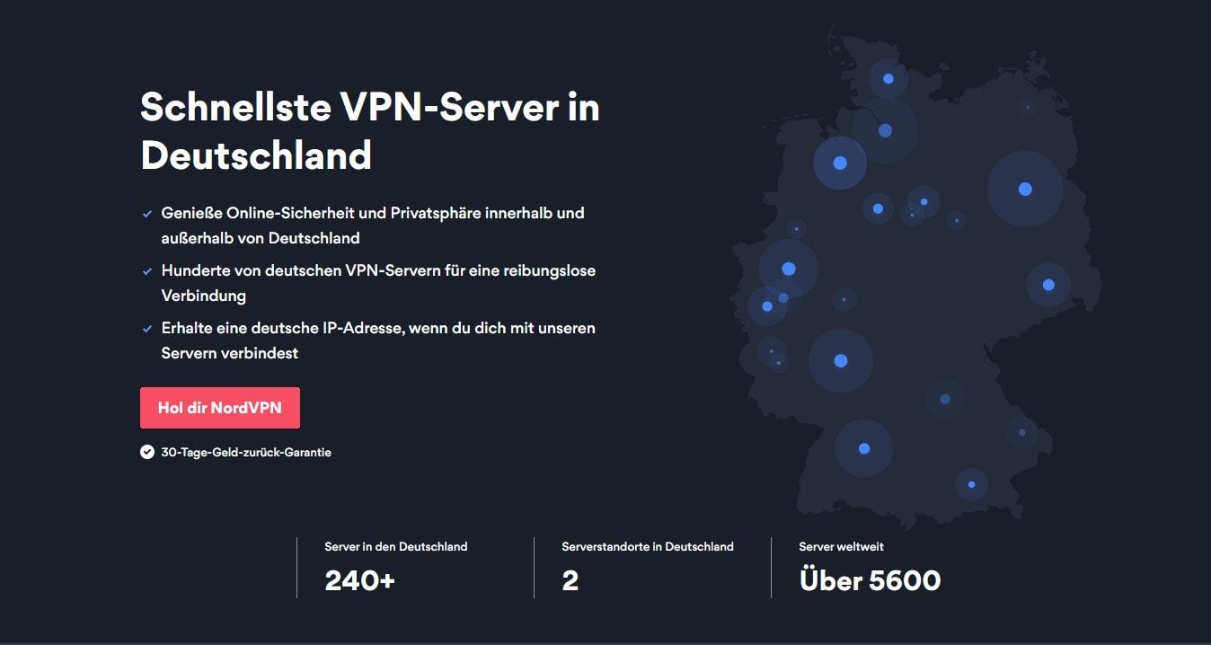 NordVPN Server Deutschland Auswahl