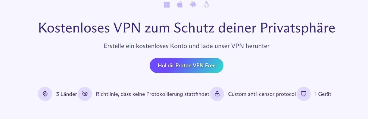 Proton VPN Kostenlos iPhone