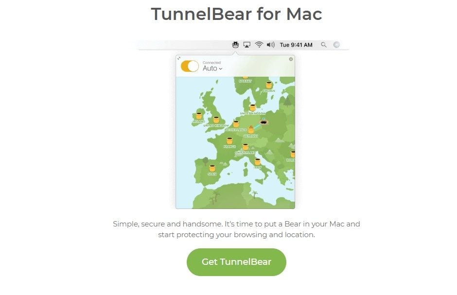 TunnelBear Kostenlos MacOS Mac