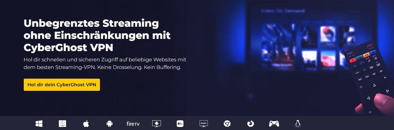 CyberGhost Streaming Magenta TV Ausland