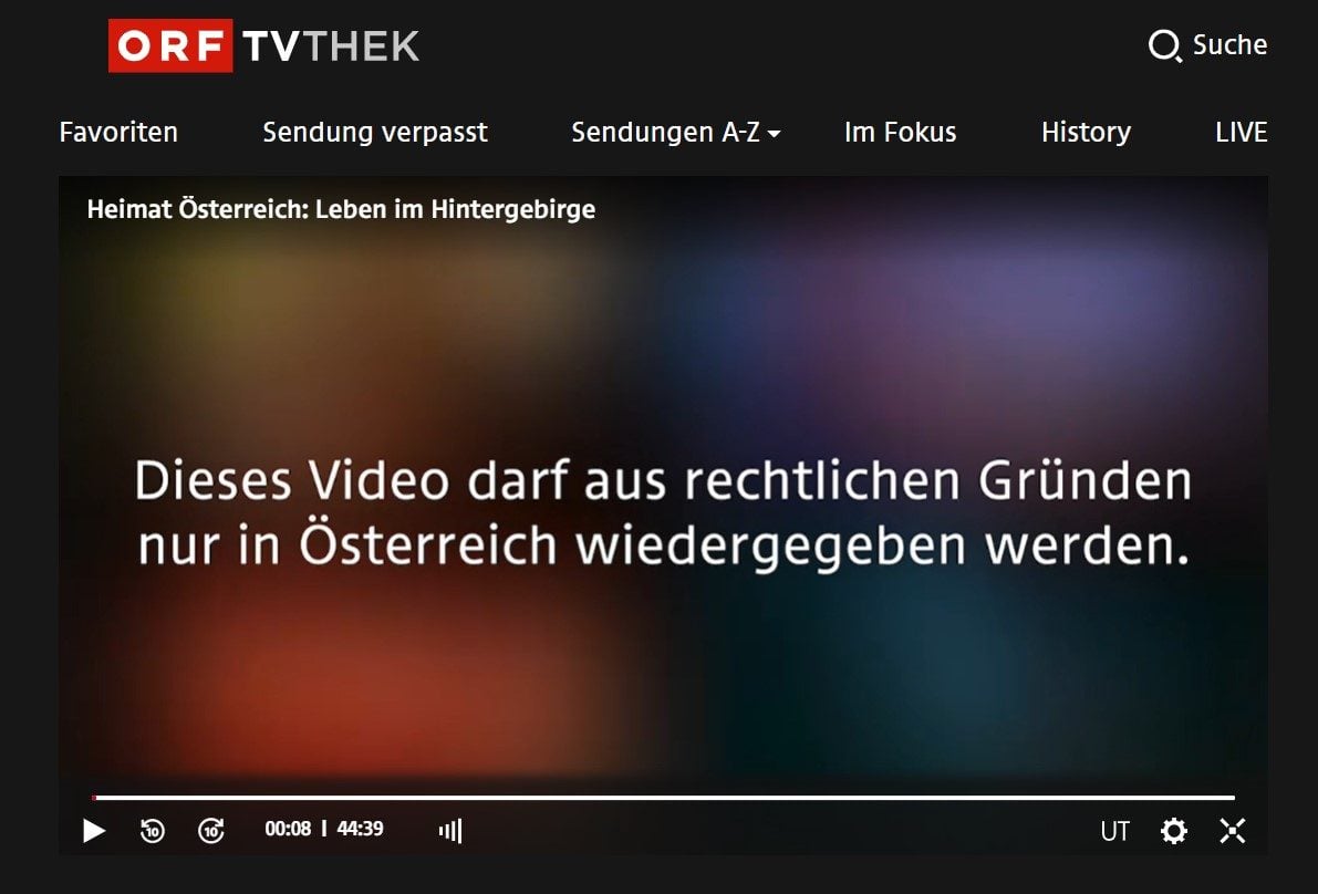 ORF Geoblocking