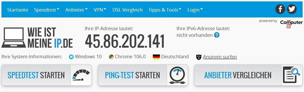 IP-Adresse mit VPN Deutschland
