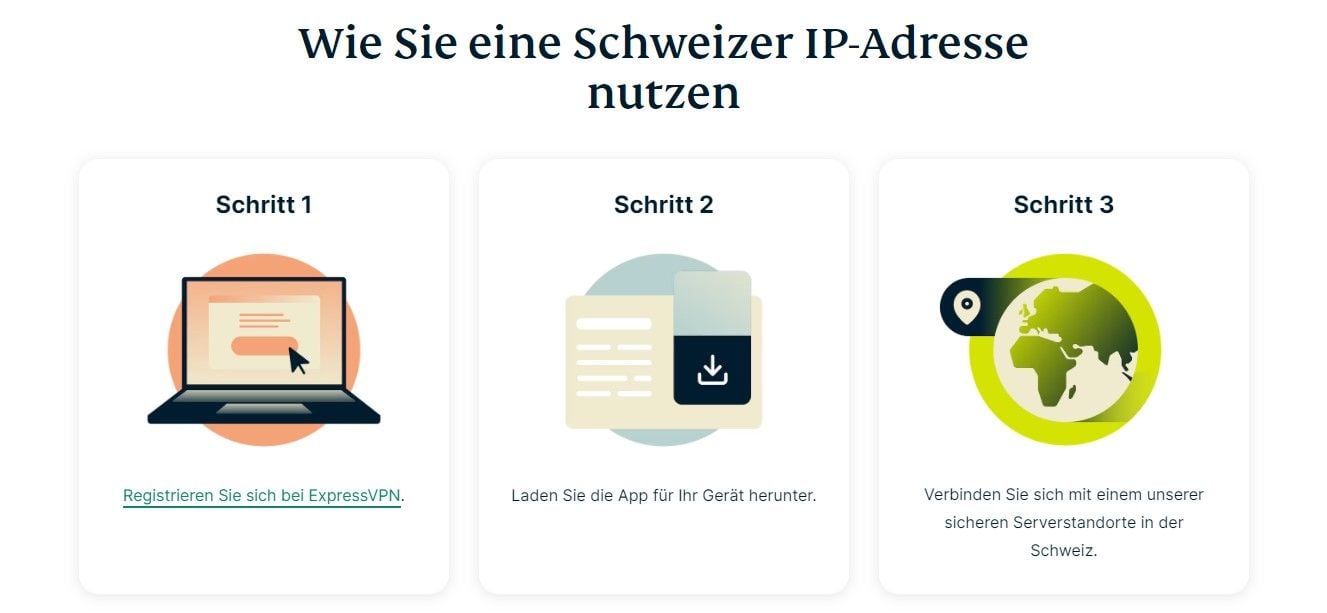 ExpressVPN schweizer IP-Adresse 3 Schritte SRF Ausland ansehen