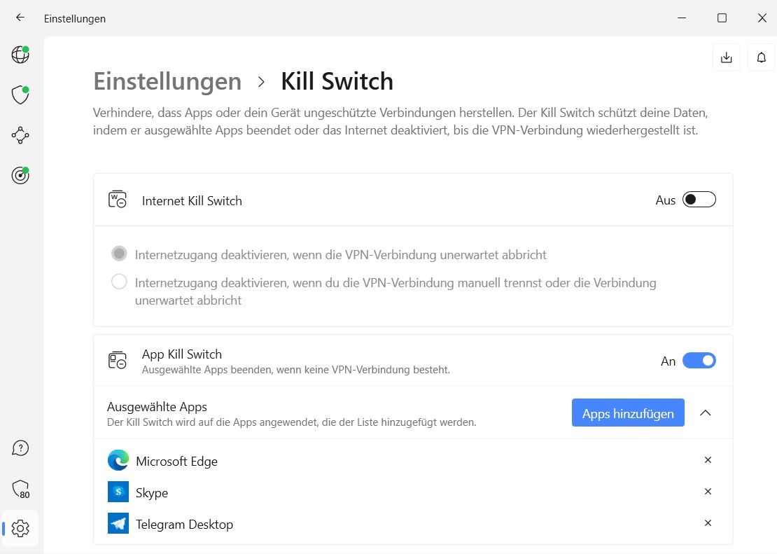 NordVPN App-Kill-Switch