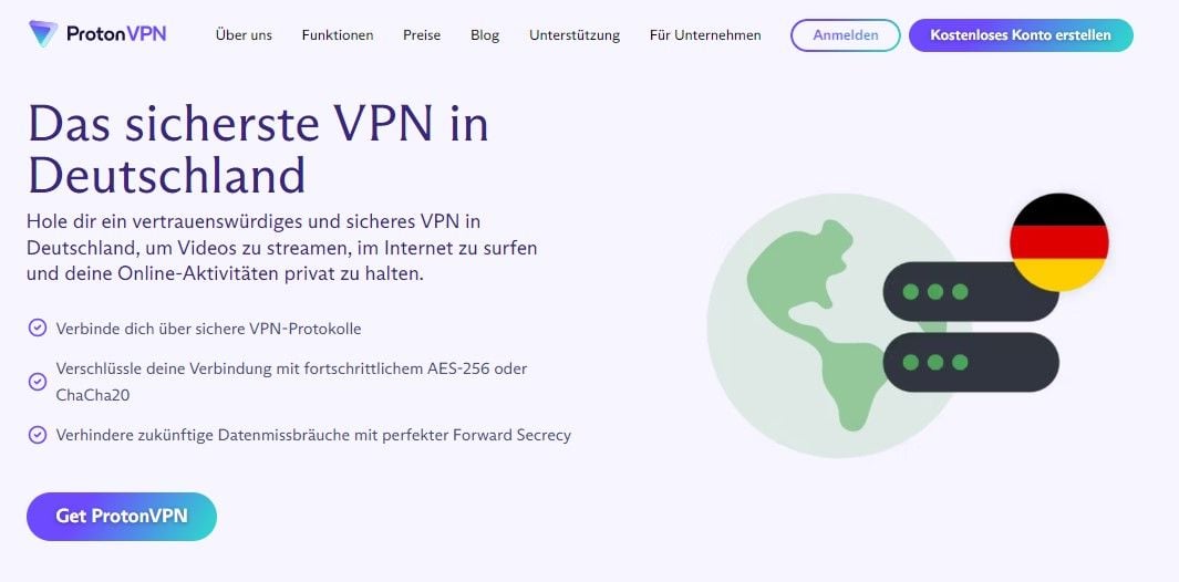 Proton VPN bestes VPN Deutschland