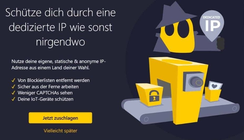 CyberGhost dedizierte IP-Adresse bestes VPN