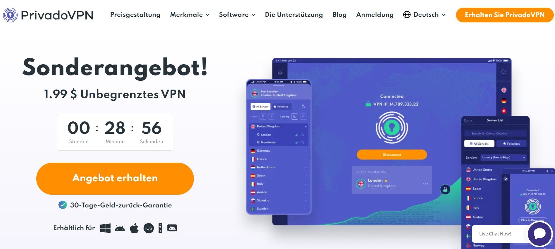 Privado VPN bestes kostenloses VPN Schweiz gratis