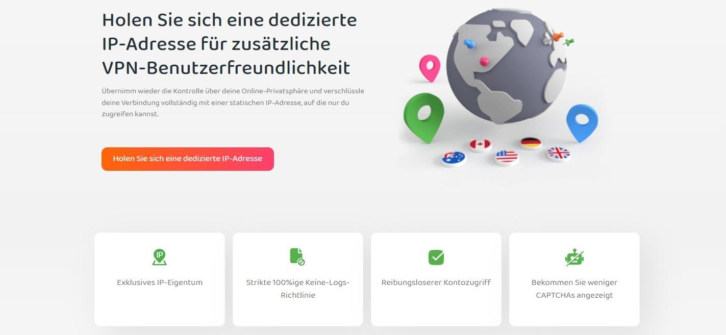 Private Internet Access dedizierte IP-Adresse bestes VPN