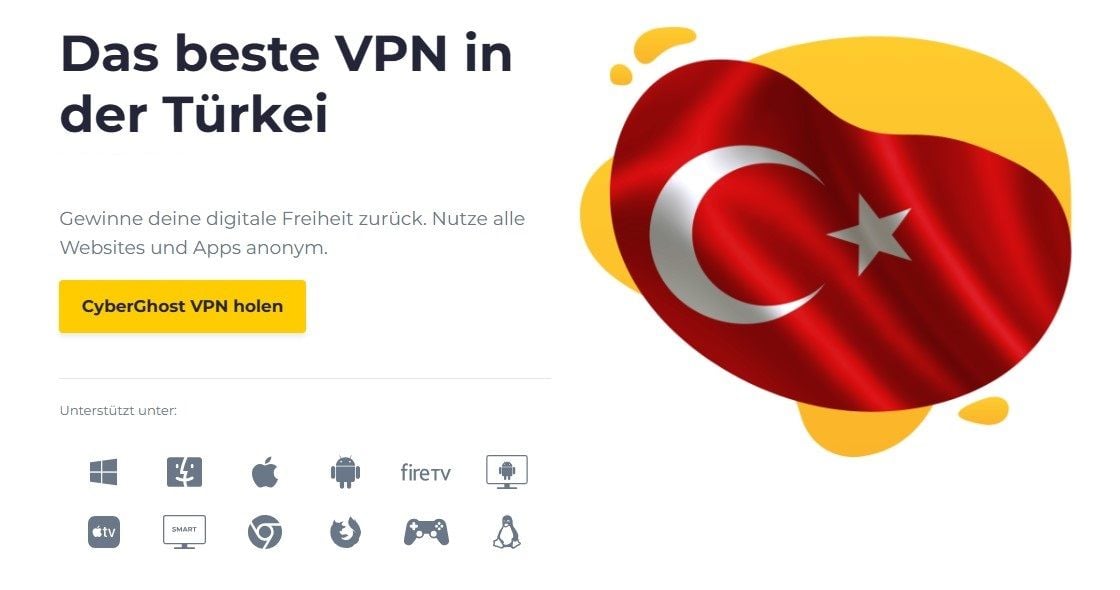 CyberGhost bestes VPN Türkei