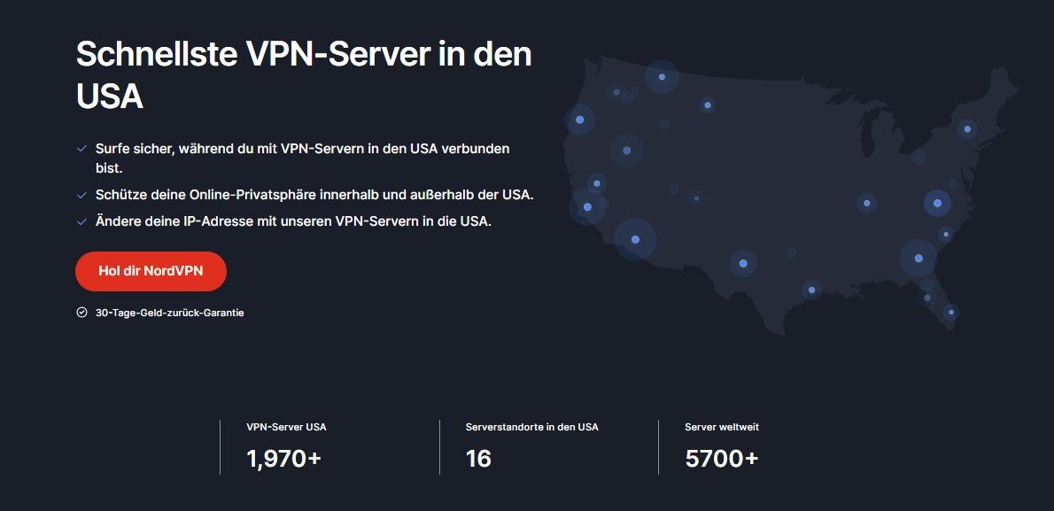 NordVPN Bestes VPN USA Vereinigte Staaten