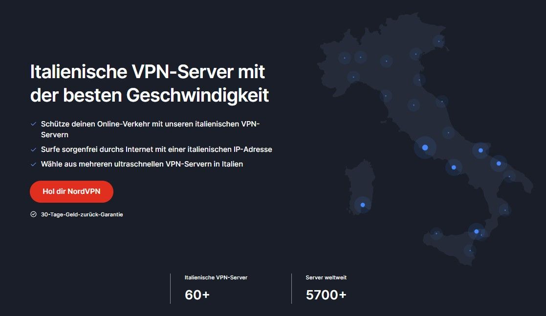 NordVPN bestes VPN Italien