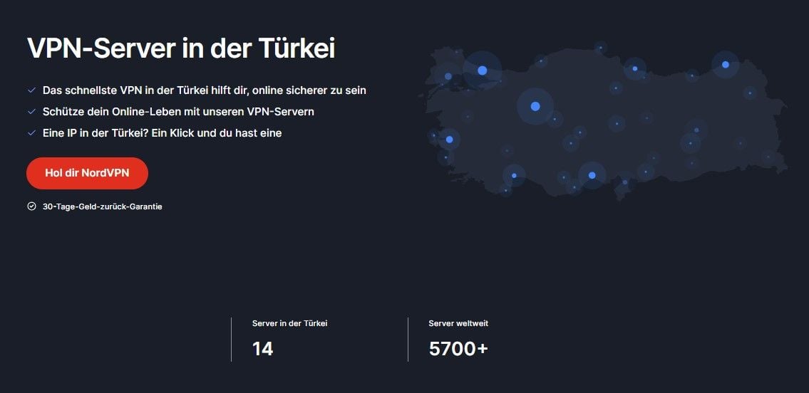 NordVPN bestes VPN Türkei