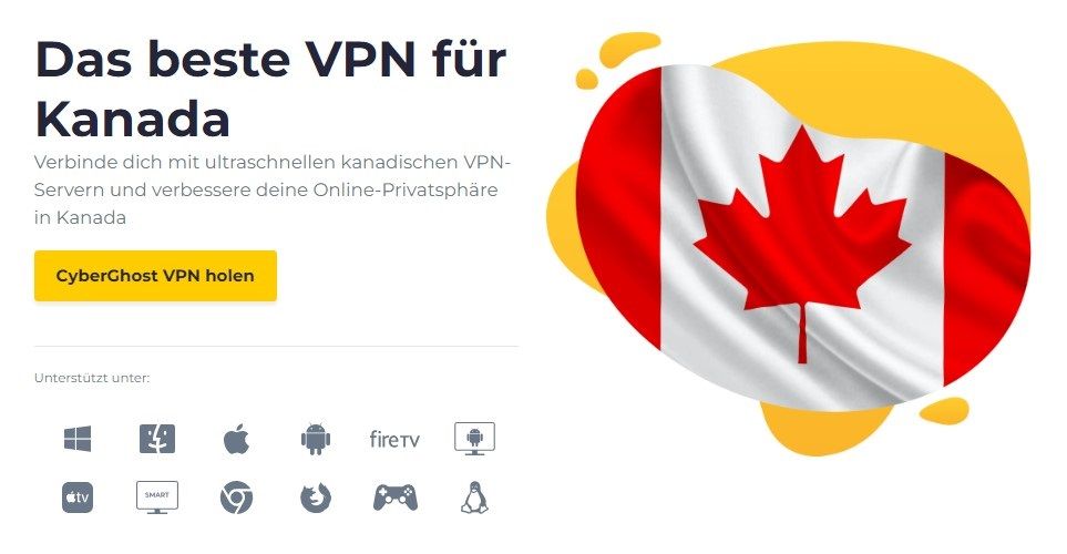 CyberGhost bestes VPN Kanada
