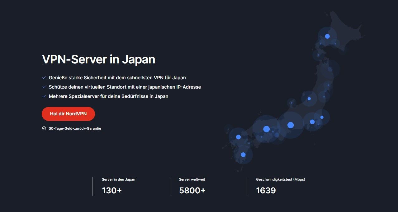 NordVPN bestes VPN Japan