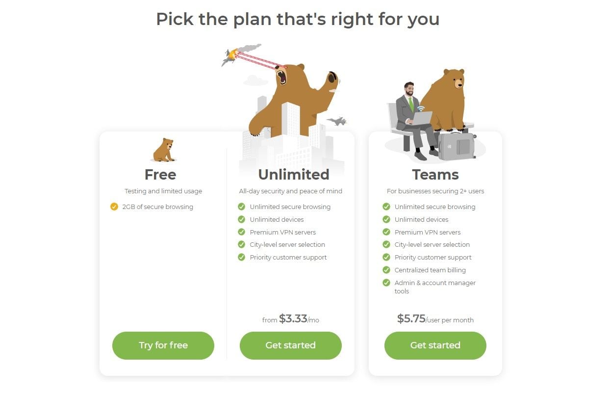 TunnelBear bestes kostenloses VPN Frankreich gratis