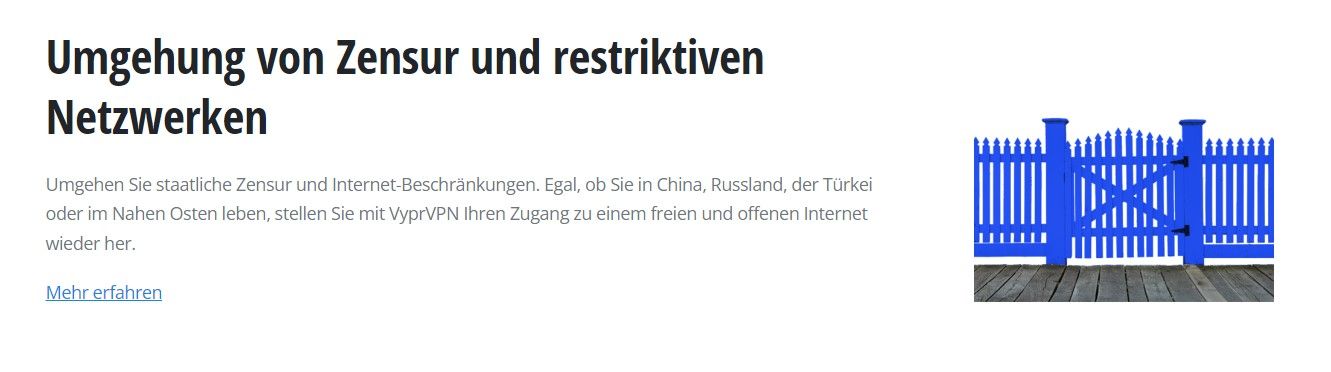 VyprVPN Test Umgehen Online-Zensur Geoblocking