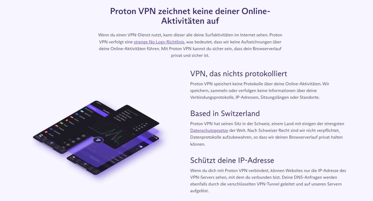 ProtonVPN No-Log-Politik