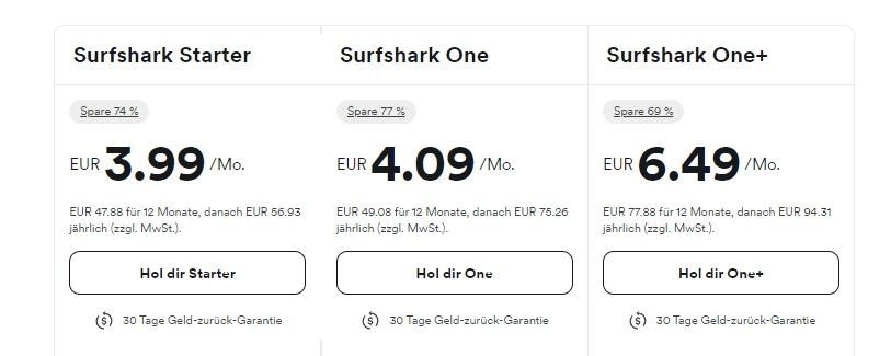 Surfshark Black Friday 2024 bestes VPN Cyber Monday Preise 1 Jahr