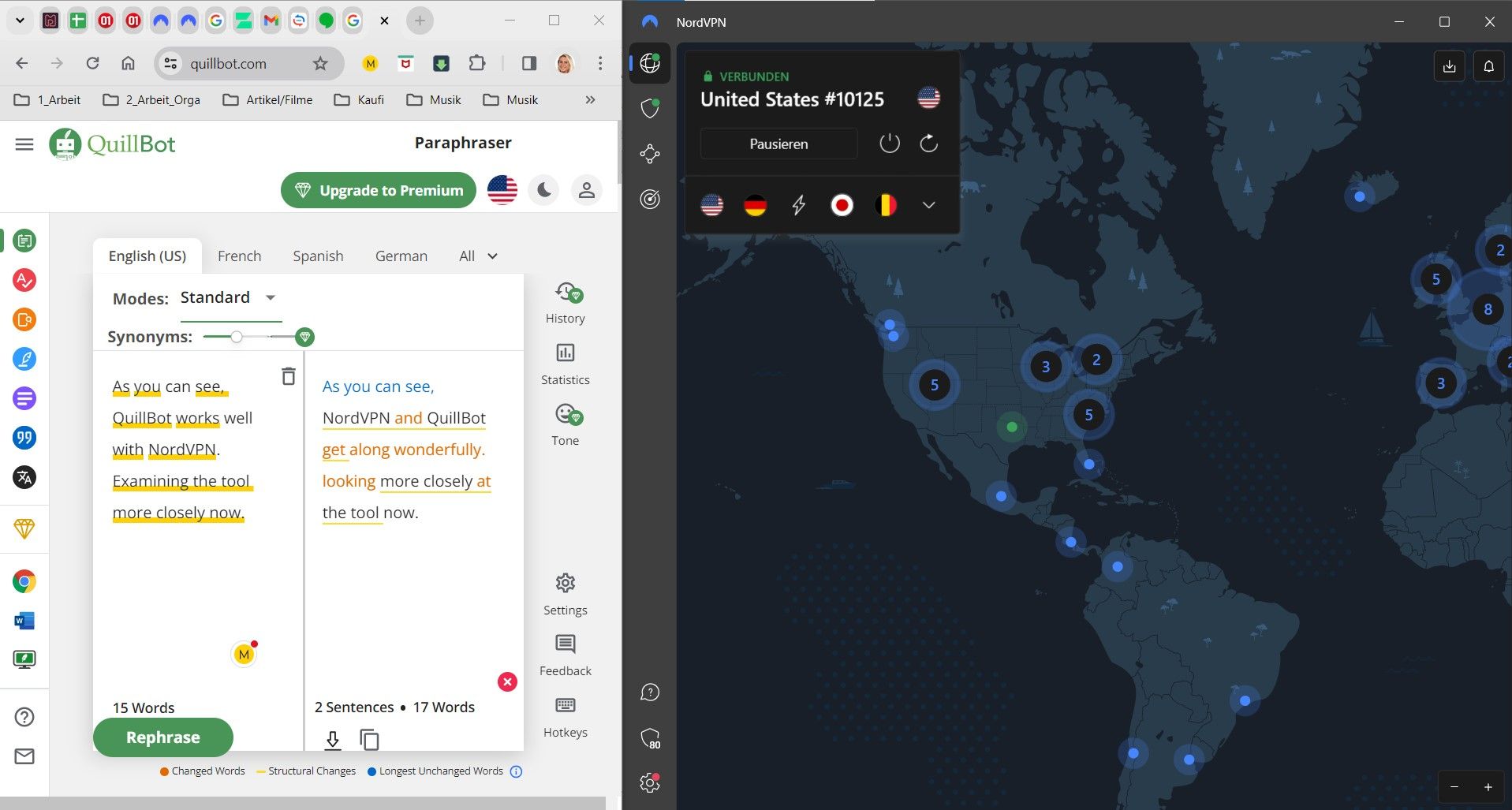 NordVPN QuillBot bestes VPN englisch USA