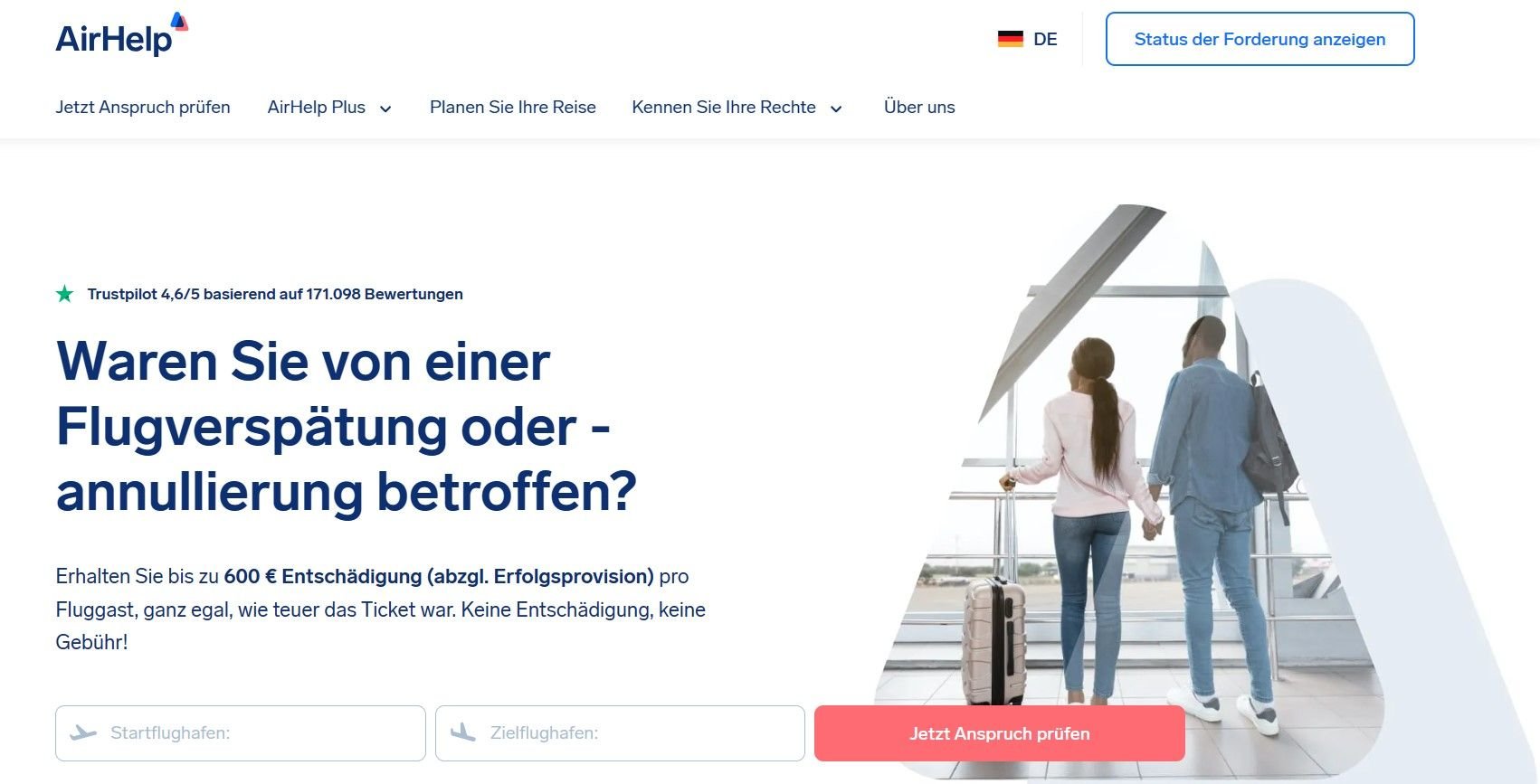 Airhelp Erfahrungen Test Bewertung Online Formular 1