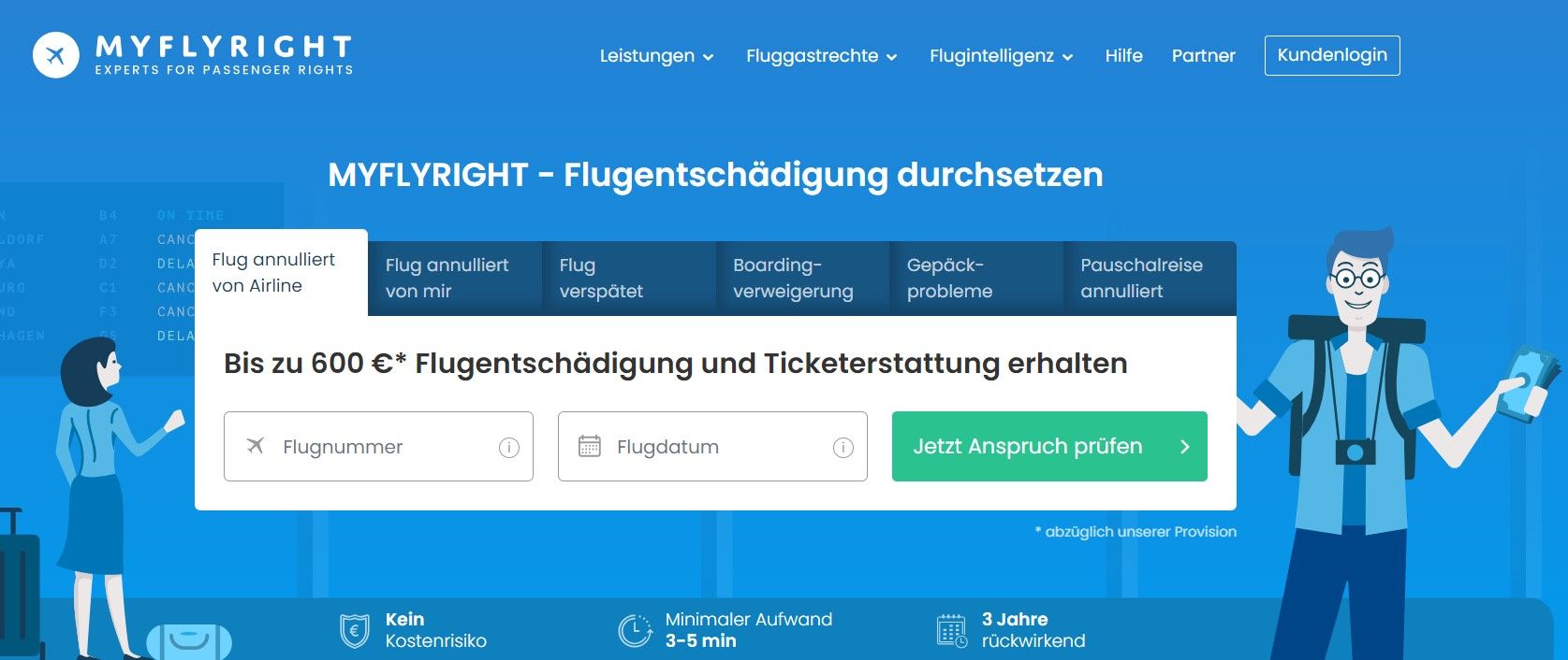 Myflyright Erstattung Verspätete Flüge